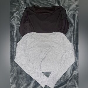 Gray long sleeve crop’s bundle